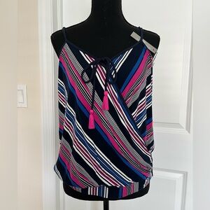 Tart Striped Wrap Top